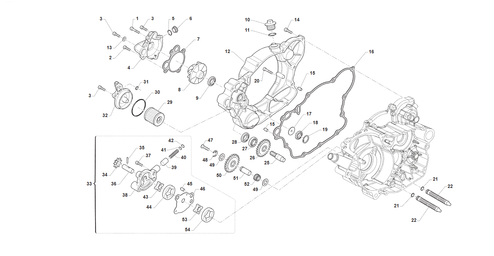 4T 250 FI MX 2014 - ENGINE - LUBRICATION 